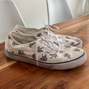 Vans rose print canvas sneakers Men’s size 12